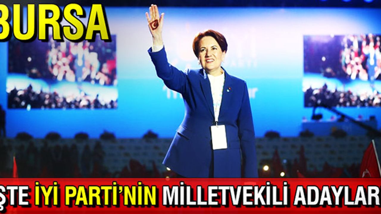 İYİ Parti Bursa milletvekili adayları belli oldu
