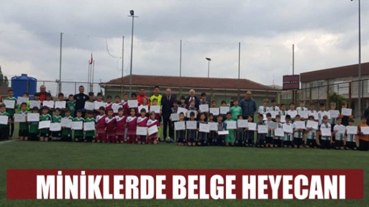 U-11 yaş grubunda belge heyecanı