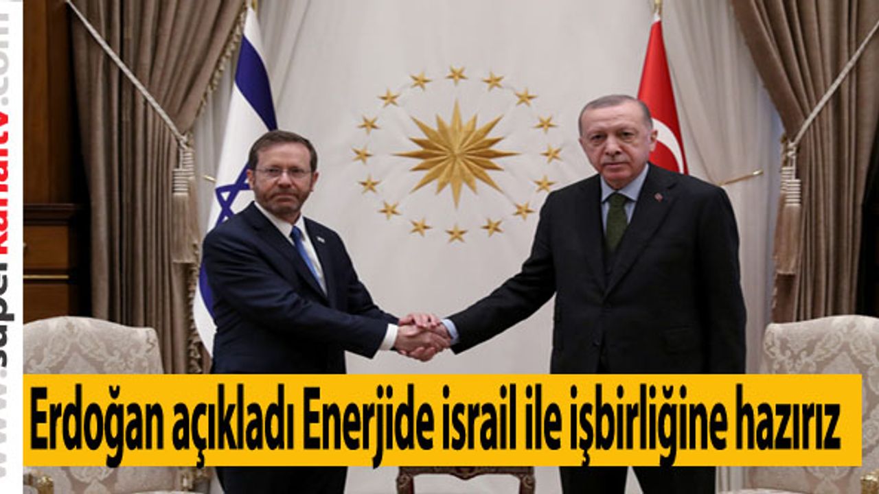 Cumhurbaşkanı Erdoğan: İsrail ile birlikte enerji alanında iş birliği yapabiliriz