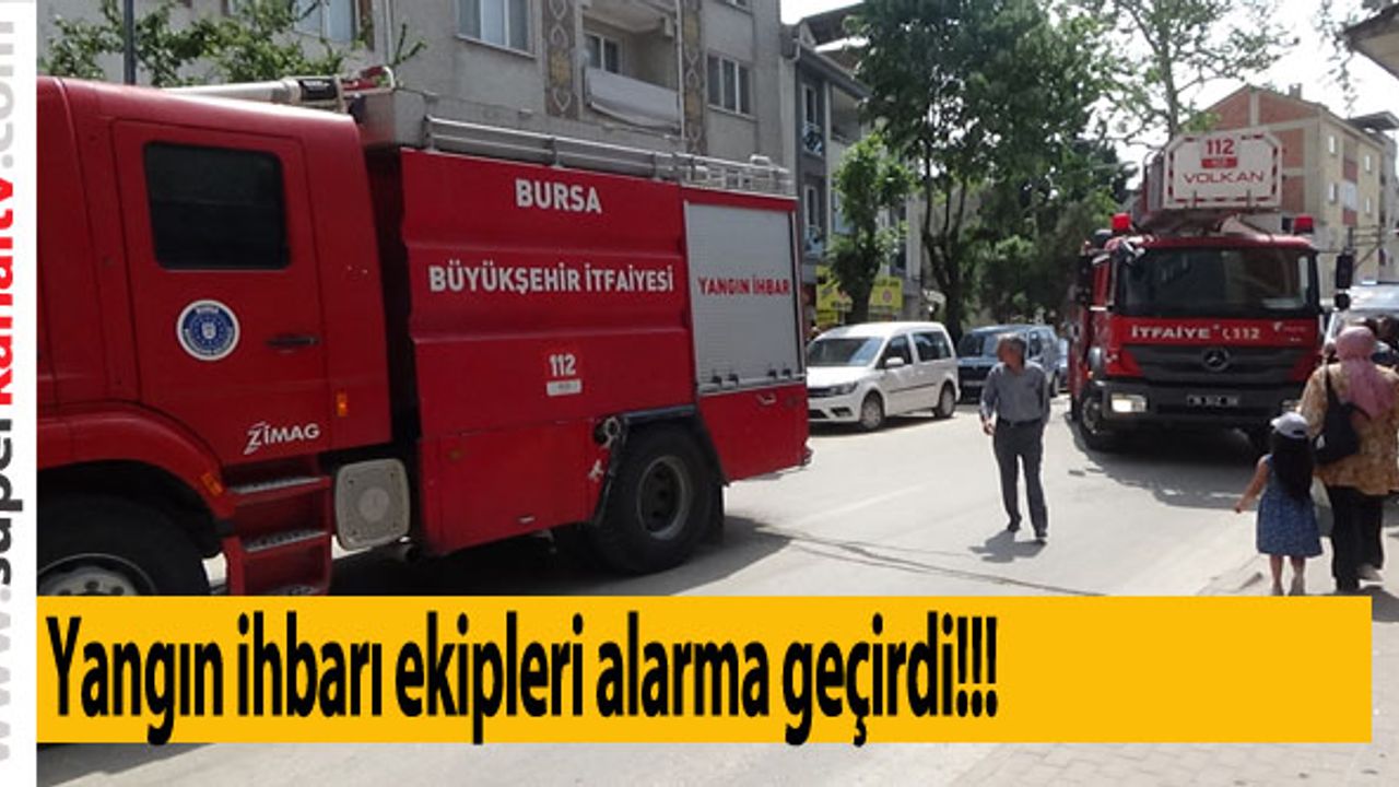 Çatı yangını ihabarı ekipleri alarma geçirdi