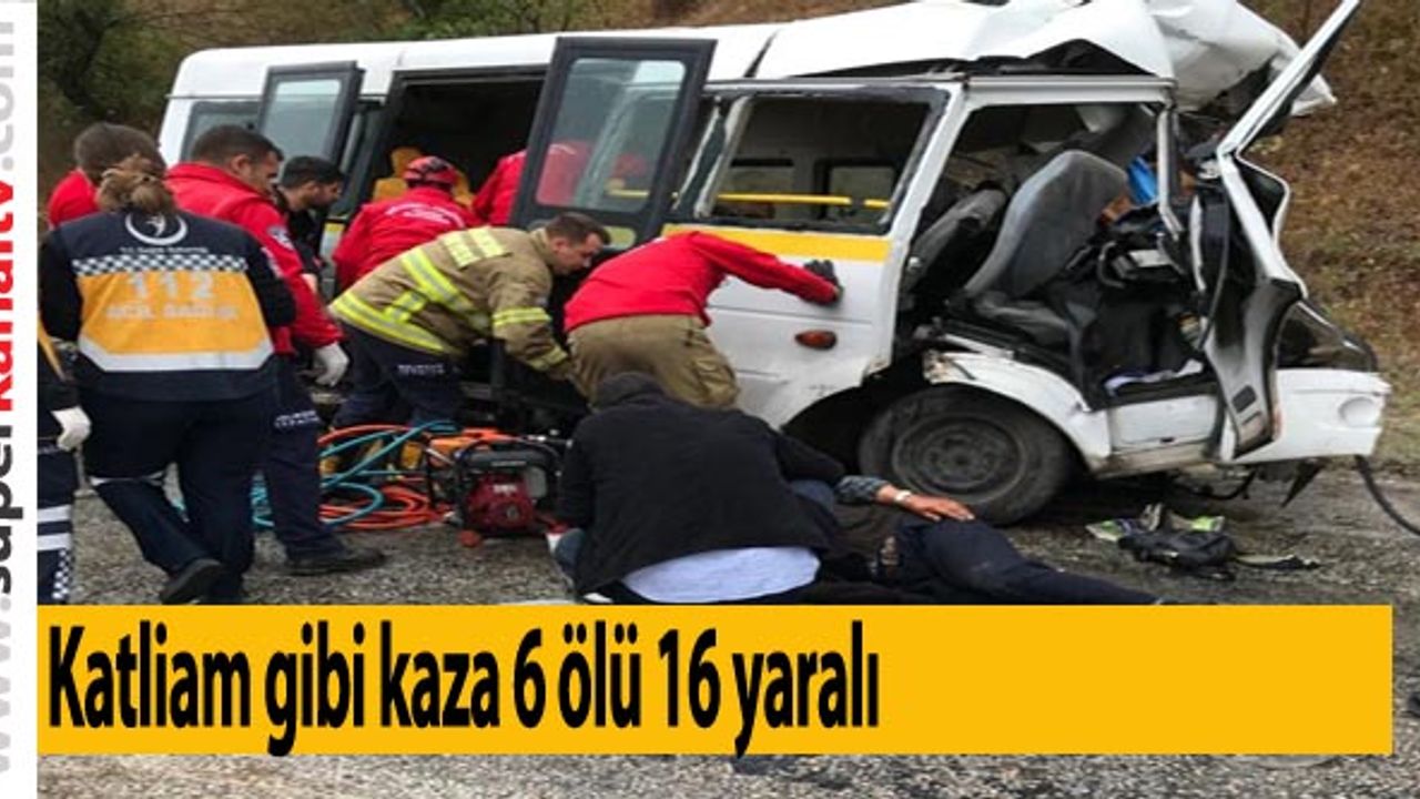 Balıkesir-Kütahya yolunda  katliam gibi kaza