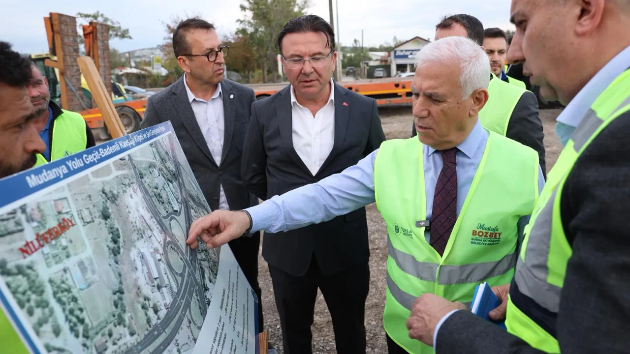 Mudanya Yolu'nda trafiği rahatlatacak köprü projesi hızla ilerliyor