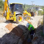 Muğla Akyol'daki kireçli su çilesi sona eriyor