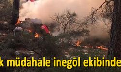 Orman yangınına ilk müdahale inegöl ekibinden