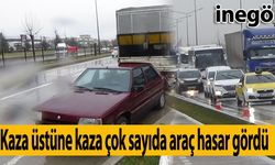 İnegöl'de zincirleme kaza 1 yaralı