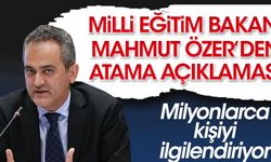 Bakan Özer'den öğretmen ataması açıklaması