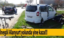 İnegöl Alanyurt yolunda yine kaza 1 yaralı