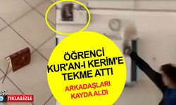 Antalya'da bir lise öğrencisi Kur'an-ı Kerim'e tekme attı