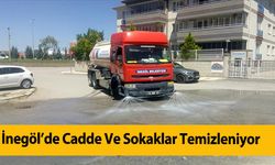 İnegöl’de Cadde Ve Sokaklar Temizleniyor