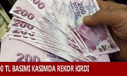 200 TL basımı kasımda rekor kırdı