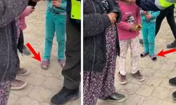 Depremzede çocukları ziyaret etti, ayağında çorap olmayanlara photoshopla çorap yaptı