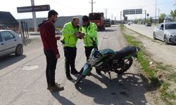 İnegöl'de motosikletli gençler ölümden döndü