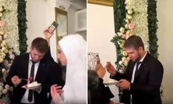Damat düğünde gelini şaşkınlığa uğrattı! Pastayı annesine ikram etti!