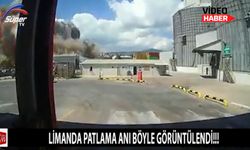 Kocaeli Derince Limanı'nda patlama anı..