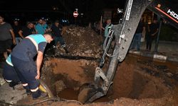 Manisa'da ekipler gece boyunca çalışarak arızayı giderdi