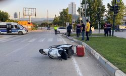 Motosiklet ile bisiklet çarpıştı 1 yaralı