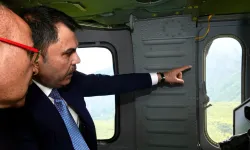 Bakan Kurum Bursa'yı havadan denetledi, talimatları verdi