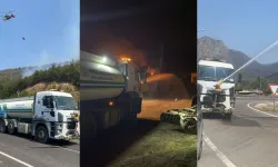 İnegöl Belediyesi yangın bölgesinde