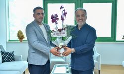 İnegölspor yönetiminden onursal başkan Aktaş'a ziyaret