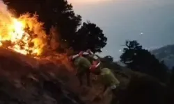 Denizli Pamukkale’deki orman yangını büyük ölçüde kontrol altında