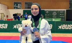 Konyalı milli sporcu Saliha'dan Avrupa ikinciliği
