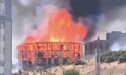 Kahramanmaraş Lojman inşaatında yangın!