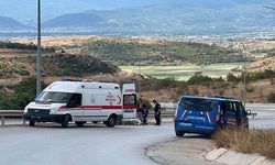 İnegöl'de motosiklet sürücüsü ölümden döndü