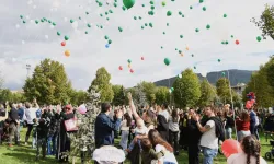Bursa'da mutluluk balonları SMA'lı Çağan Ata Taran için uçuruldu