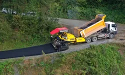 Ordu'da Gürgentepe sıcak asfaltla yenileniyor