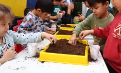 Antalya'da minik eller toprakla buluştu