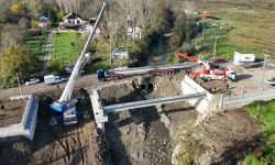 Sakarya Karapürçek ulaşımına güç katacak köprüde adım adım