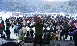 Bursa Kestel'de Alaçam kar festivali