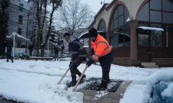 Düzce'de kar mesaisi