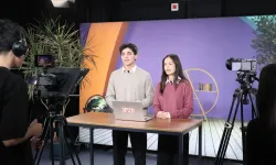 Meslek Liseliler stüdyoda haber sunarak becelerini geliştiriyor