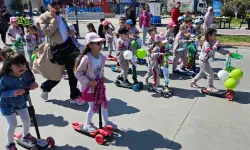 Bursa Mudanya'da miniklere 'scooter' şenliği