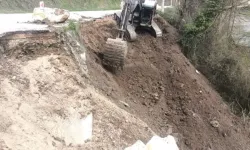 Düzce Yığılca'da heyelan bölgesinde çalışmalar sürüyor