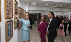 Bursa Nilüfer'de ebru ve kaat-ı sergisi açıldı
