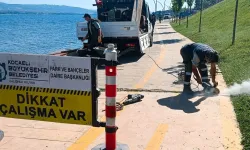 Kocaeli Büyükşehir bakım onarımı Değirmendere'de sürdürüyor