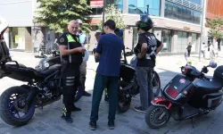 Düzce'de yaya yollarında motorlu araç denetimi