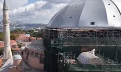 Ayasofya'da restorasyonda yeni süreç... Doğu yarım kubbeye çelik platform
