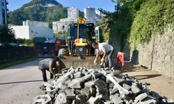 Giresun'da yol ve altyapı çalışmaları devam ediyor