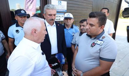 Kahraman güvenlik görevlisine Başkan Bozbey’den tebrik