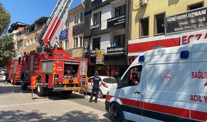 İnegöl'de baca yangını paniğe yol açtı