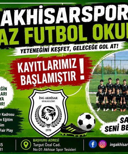 Akhisar Spor'da yaz futbol okulu kayıtları sürüyor