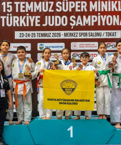 Minik judoculardan 8 madalya
