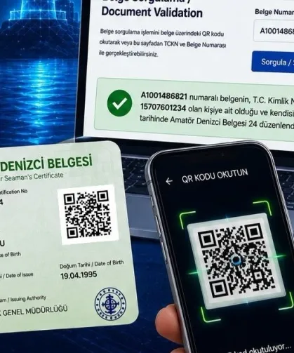 Amatör Denizci Belgelerinde QR kod dönemi başladı