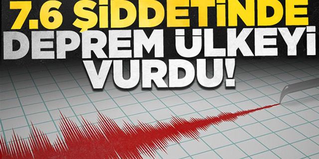 Papua Yeni Gine'de 7,6 şiddetinde deprem