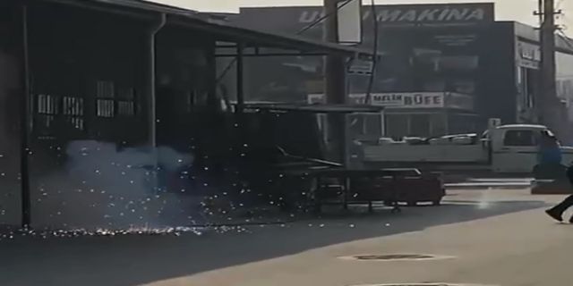 İnegöl'de korku dolu anlar  faciadan dönüldü