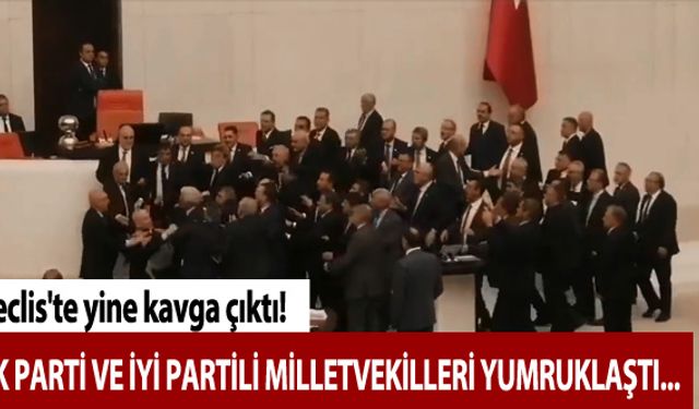Meclis'te yine kavga çıktı! AK Parti ve İYİ Partili milletvekilleri yumruklaştı...