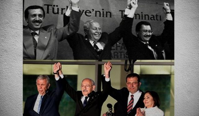 Kılıçdaroğlu'ndan İstanbul ve Ankara Belediye Başkanlarıyla Erbakan pozu
